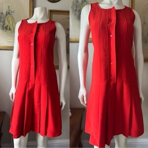 Vintage Red Sleeveless Dress